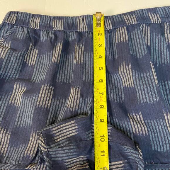 Madewell Pasadena Blue Pull-On Shorts in Jacquard Stripe Size Medium - Picture 10 of 11